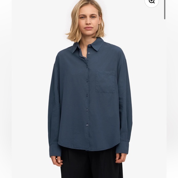 Colorful Standard Tops - Organic Oversized Shirt - Petrol Blue